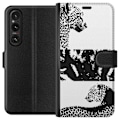 Pikkukuva 1 / 3: Sony Xperia 1 VI Lompakkokotelo Leopard Faces