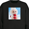 Miniatyrbilde 1 av 3: Sweatshirt for Barn | Myk og Klassisk Collegegenser Labubu Summer Edition svart one size