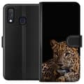 Kompatibelt Plånboksfodral till Samsung Galaxy A40 Leopard