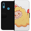 Miniatyrbillede 1 af 3: Huawei Y6 (2019) Tegnebogsetui Labubu Vaskebjørn Pop Mart Figur Samlerobjekt Sød Design Populært Motiv Kunstlegetøj Kreativ Figurserie