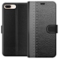 Pikkukuva 1 / 3: Apple iPhone 8 Plus Lompakkokotelo Musta & Harmaa Nahka