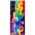 Miniatyrbild 1 av 3: Sony Xperia 1 V Genomskinligt Skal Color Splash Abstrakt Konst Design Färgstarkt Mönster Modern Populär Väggkonst Grafiskt Trend