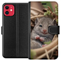 Miniatyrbillede 1 af 3: Apple iPhone 11 Tegnebogsetui Rotte Smilende Dyremotiv By Motiv Urban Grafisk Design Populært Sjovt Motiv Kunstart Stil