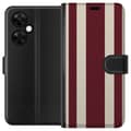 Kompatibelt Lommeboketui til OnePlus Nord CE3 Vinrøde retrorender rød