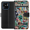 Miniatyrbillede 1 af 3: Xiaomi Redmi 10C Tegnebogsetui Minecraft Kunst