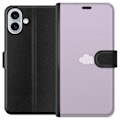 Miniatyrbild 1 av 3: Apple iPhone 16 Plus Plånboksfodral Lila Moln – minimalistiskt moln på lila bakgrund