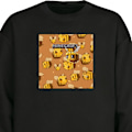 Miniatyrbilde 1 av 3: Sweatshirt for Voksen | Klassisk Collegegenser Minecraft Bi svart XL