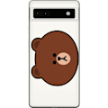 Pikkukuva 1 / 3: Google Pixel 6a Läpinäkyvä kuori line friends brown