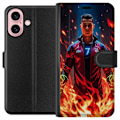 Miniatyrbillede 1 af 3: Apple iPhone 16 Tegnebogsetui Ronaldo Inferno - fodboldhelt i flammer