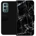 Kompatibel Tegnebogsetui til OnePlus 9 Pro Svart Marmor