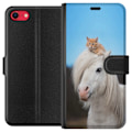 Miniatyrbillede 1 af 3: Apple iPhone 8 Tegnebogsetui Hest & Kat