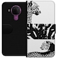 Miniatyrbillede 1 af 3: Nokia 5.4 Tegnebogsetui Leopard Faces