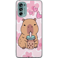Pikkukuva 1 / 3: Motorola Moto G62 5G Läpinäkyvä kuori Kawaii Capybara Sydä