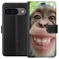 Miniatyrbillede 1 af 3: Google Pixel 9 Tegnebogsetui Chimp Selfie Rolig Grafisk Design Abe Dyremotiv Trendy Sjovt Motiv Populært Urban Kunst Stil