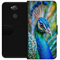 Miniatyrbillede 1 af 3: Sony Xperia XA2 Tegnebogsetui Påfugle Fjer Farverig Design Fuglemotiv Eksotisk Grafisk Motiv Natur Luksuriøs Dekoration