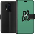 Kompatibel Tegnebogsetui til OnePlus 8 Pro "Do or Die"-tekst i sort penselstil mod grøn baggrund grøn