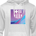 Miniatyrbild 1 av 8: Barn-Hoodie | Mjuk Huvtröja för Barn FC Barcelona grå 9-11 År