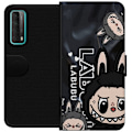 Miniatyrbillede 1 af 3: Huawei P smart 2021 Tegnebogsetui <nl>Labubu Black Energy - Sort mønster i gade stil