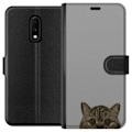 Miniatyrbillede 1 af 3: OnePlus 7 Tegnebogsetui Grå Katteblik - stilfuld kat design m