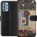 Kompatibelt Plånboksfodral till Samsung Galaxy A52 5G Beige blomsterbrev beige