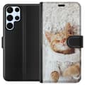 Kompatibel Tegnebogsetui til Samsung Galaxy S22 Ultra 5G Kitty Sweater