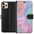 Miniatyrbillede 1 af 3: Apple iPhone 11 Pro Max Tegnebogsetui Pastelmarmor