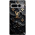 Miniatyrbillede 1 af 3: Google Pixel 7 Pro Gennemsigtig cover Louis Vuitton Mørk Tilstand Design Sort Luksus Stil Mode Populær Grafisk Mønster Modeikon Luksusmærke