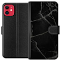 Miniatyrbillede 1 af 3: Apple iPhone 11 Tegnebogsetui Sort marmor
