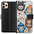 Pikkukuva 1 / 3: Apple iPhone 11 Pro Max Lompakkokotelo Labubu hahmokokoelma - Pop Mart Labubu The Monsters väriluulisessa muotoilussa