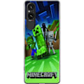 Pikkukuva 1 / 3: Sony Xperia 5 V Läpinäkyvä kuori Minecraft Creeper mobilskal i klassisk grön pixelstil