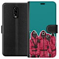 Miniatyrbillede 1 af 3: OnePlus 6T Tegnebogsetui Squid Game Karakterer Grafisk Design Seriefigurer Populær TV Motiv Asiatisk Stil Spændende Trend
