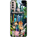 Pikkukuva 1 / 3: Motorola Moto E40 Läpinäkyvä kuori Minecraft-matkapuhelinkotelo metsällä ja pikselityylisillä hahmoilla