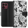 Kompatibelt Lommeboketui til Sony Xperia 1 VIII Grå roser grå