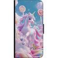 Miniatyrbillede 3 af 3: Samsung Galaxy Note9 Tegnebogsetui Enhjørning Candy Pastel Kawaii Motiv Sød Populær Farve Grafisk Trend Børne Motiv Fantasy Art