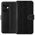 Kompatibel Tegnebogsetui til OnePlus Nord CE 3 Lite Sorte krybdyrskæl sort
