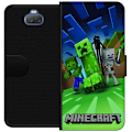 Miniatyrbillede 1 af 3: Sony Xperia 10 Plus Tegnebogsetui Minecraft Creeper mobilskal i klassisk grön pixelstil