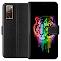 Pikkukuva 1 / 3: Samsung Galaxy S20 FE Lompakkokotelo Neon Tiikeri