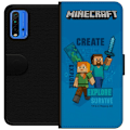 Miniatyrbild 1 av 3: Xiaomi Redmi Note 9 4G Plånboksfodral Minecraft Caves