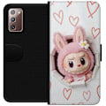 Pikkukuva 1 / 3: Samsung Galaxy Note20 Lompakkokotelo Labubu Sydän Taustakuva Pop Mart Rakkausteema Hahmodesign Suosittu Motiivi Keräilytaideteossarja