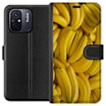 Miniatyrbild 1 av 3: Xiaomi Redmi 12C Plånboksfodral Banana Pattern – lekfullt mönster med gula bananer