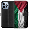 Miniatyrbillede 1 af 4: Apple iPhone 13 Pro Tegnebogsetui Palestinaflaget – ikonisk frihedssymbol i rød, sort, hvid og grøn