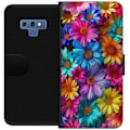 Pikkukuva 1 / 3: Samsung Galaxy Note9 Lompakkokotelo Gerbera Kukat Värikäs Koriste Kukka Motiivi Suosittu Kotisisustus Väririkas Seinätaide Suunnittelu
