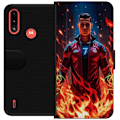 Miniatyrbillede 1 af 3: Motorola Moto E7 Power Tegnebogsetui Ronaldo Inferno - fodboldhelt i flammer