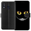Miniatyrbillede 1 af 3: Samsung Galaxy A40 Tegnebogsetui Øjne I Mørk Sort