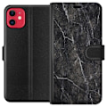 Miniatyrbillede 1 af 3: Apple iPhone 11 Tegnebogsetui Sort Marmor