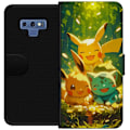 Miniatyrbillede 1 af 3: Samsung Galaxy Note9 Tegnebogsetui Pixelmonster spillestil - farverig design til retro-elskende gamere