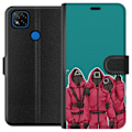 Pikkukuva 1 / 3: Xiaomi Redmi 9C Lompakkokotelo Squid Game Hahmot Graafinen Suunnittelu Sarjakuvasarjan Hahmot Suosittu TV-Teema Aasialainen Tyyli Jännittävä Trendi