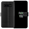 Miniatyrbillede 1 af 3: Samsung Galaxy S10 Tegnebogsetui Fanden ta' dig