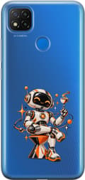 Kompatibelt Mobildeksel til Xiaomi Redmi 9C Robotbarista sølv