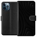 Miniatyrbillede 1 af 3: Apple iPhone 12 Pro Max Tegnebogsetui Sorte Bølger